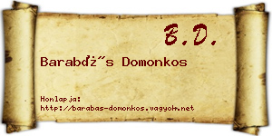 Barabás Domonkos névjegykártya